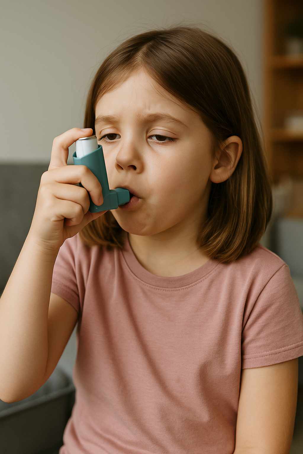 Child with inhaler